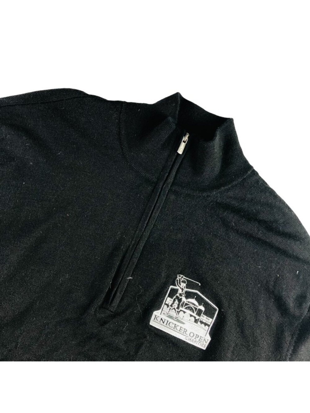 FootJoy Men's Windstopper 1/4 Zip Knit Sweater Jacket Black • Large